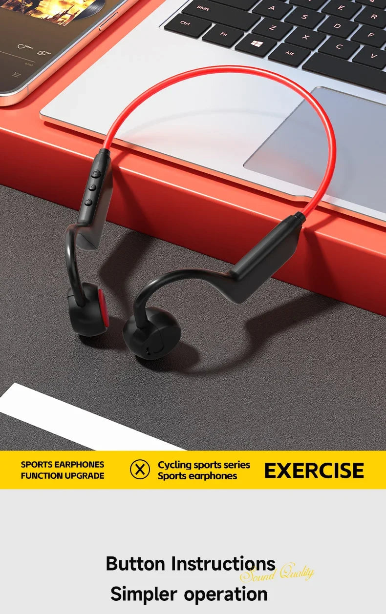 Auriculares de Conducción Ósea IPX8 Bluetooth Deportivos