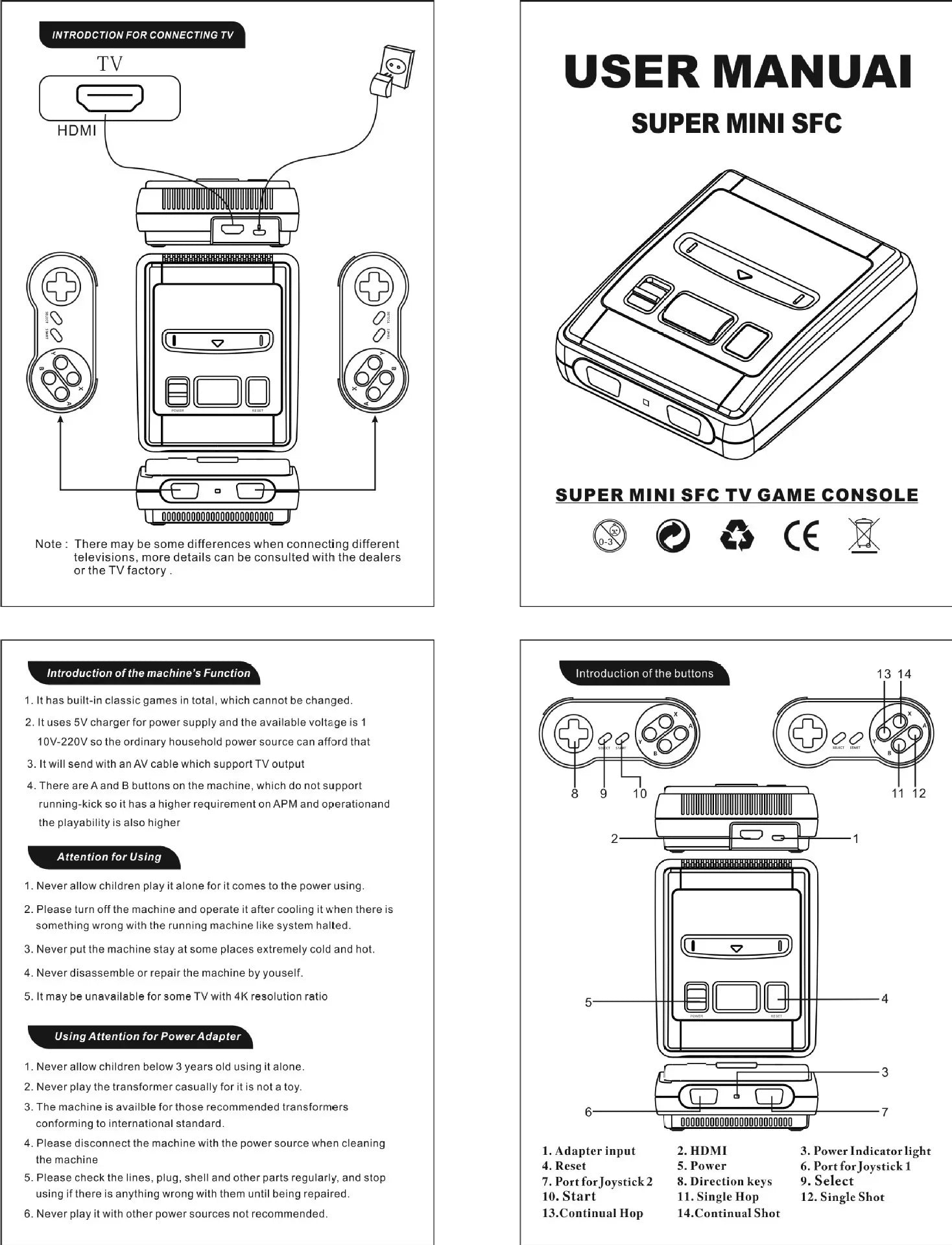 Mini consola de videojuegos Retro SFC621, 4K, HDMI, para SNES Home Came, juego SFC620 integrado con mando con cable, regalos para niños