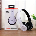Auriculares Estéreo P47, Auriculares Bluetooth 5.0 Plegables, Auriculares Inalámbricos Deportivos para Exteriores para iPhone, Samsung, PC, Accesorios para Juegos