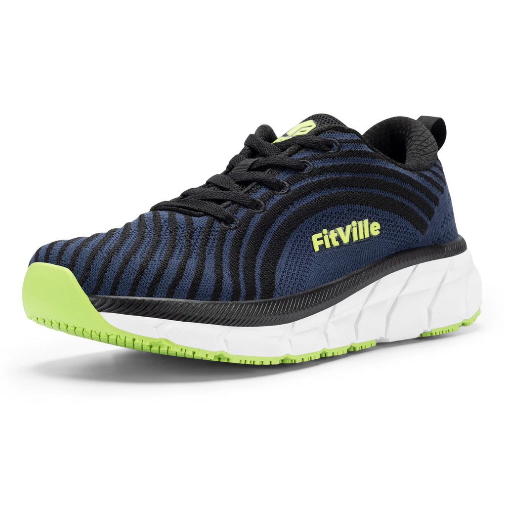 Zapatos FitVille con puntera ancha para mujer, transpirables, de ajuste amplio, ligeros para pies hinchados, con amortiguación para aliviar el dolor.