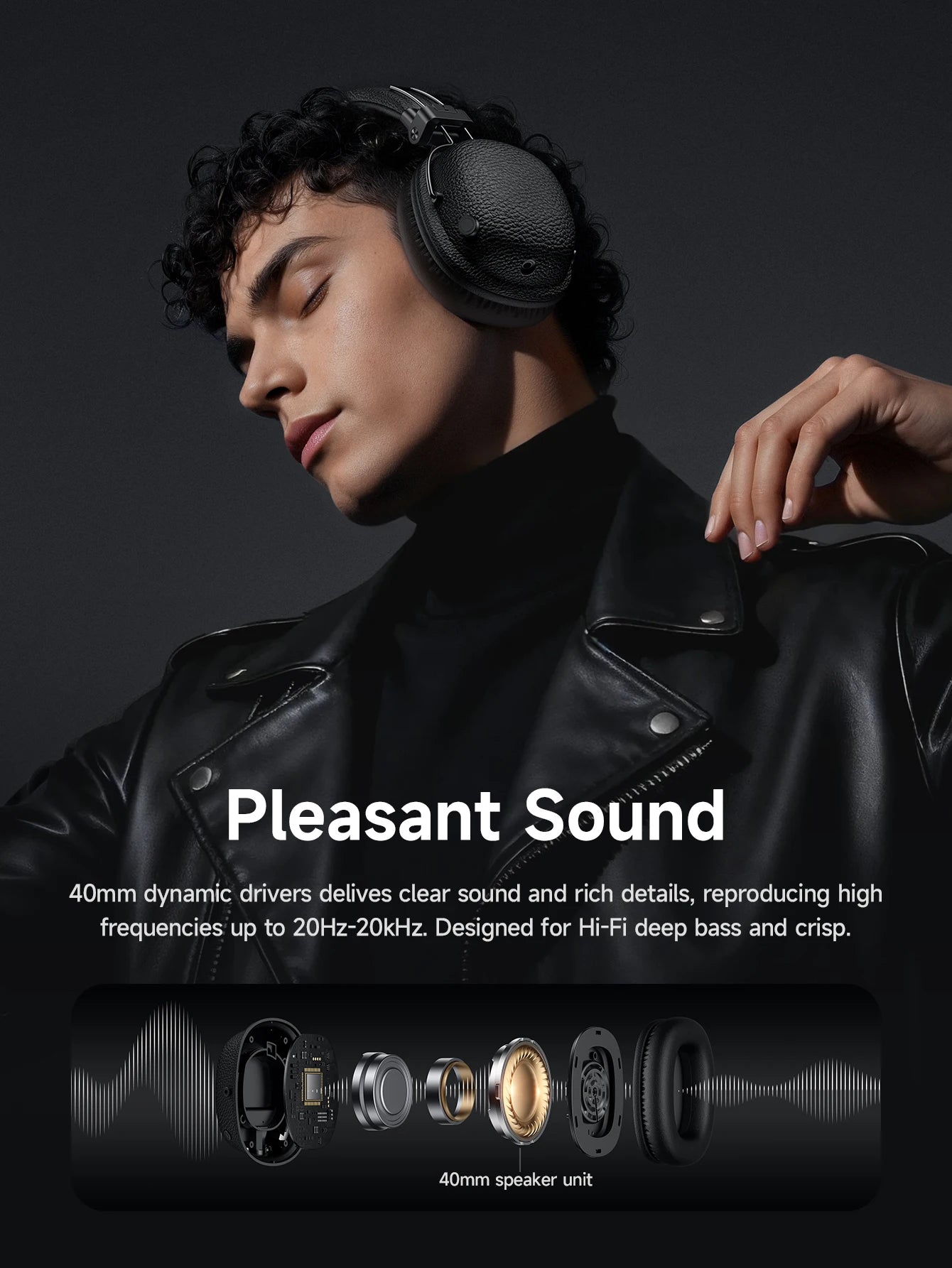 HOCO Retro Auriculares Bluetooth 5.4 Cuero PU HiFi