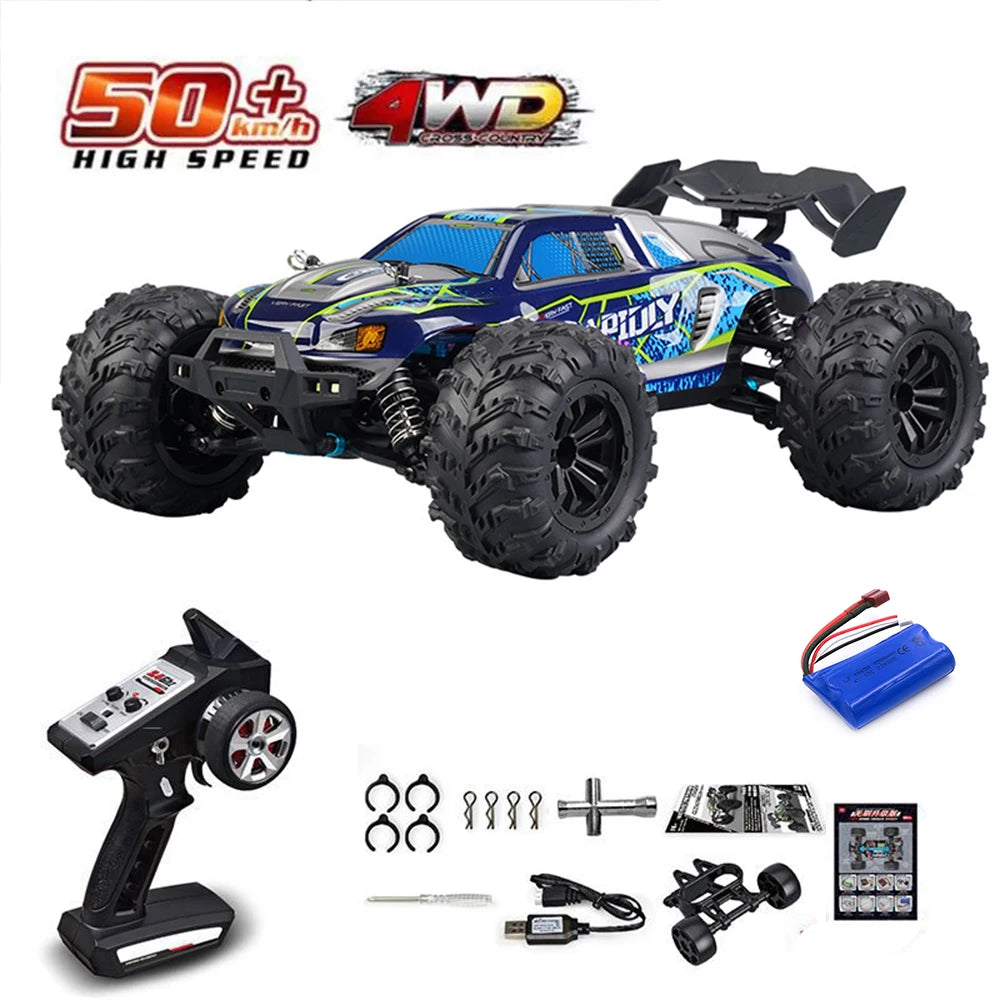 Coche teledirigido 1:16 75 KM/H o 50 KM/H 4WD con coches de Control remoto LED camión monstruo de deriva de alta velocidad para niños Vs Wltoys 144001   Juguetes