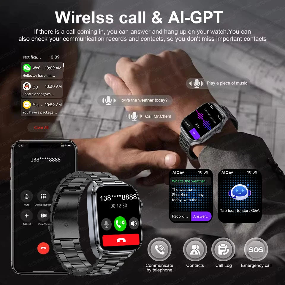 Reloj Inteligente con IA, ECG Preciso, Análisis de Lípidos y Ácido Úrico