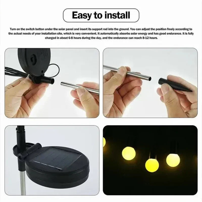 Luces LED Solares de Luciérnaga para Jardín
