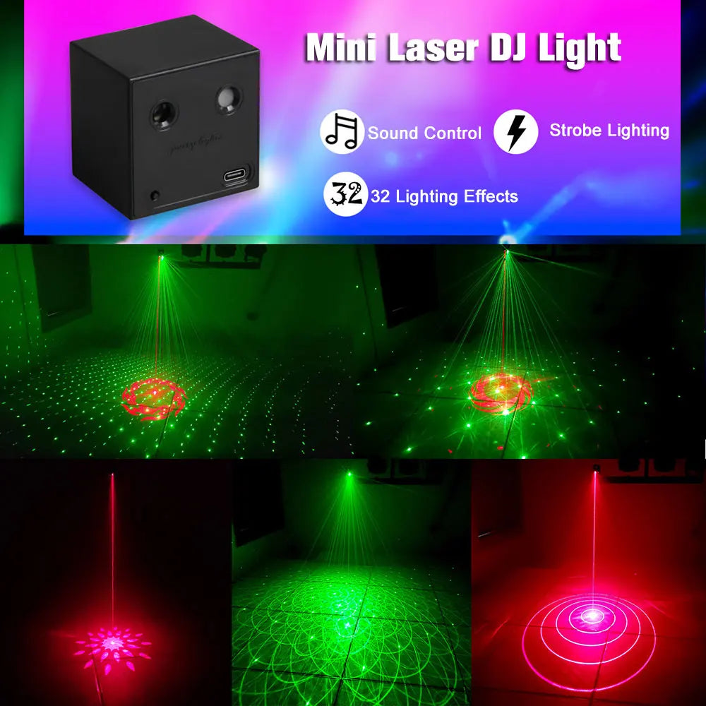 Mini Luces Láser Recargables para Fiesta x2