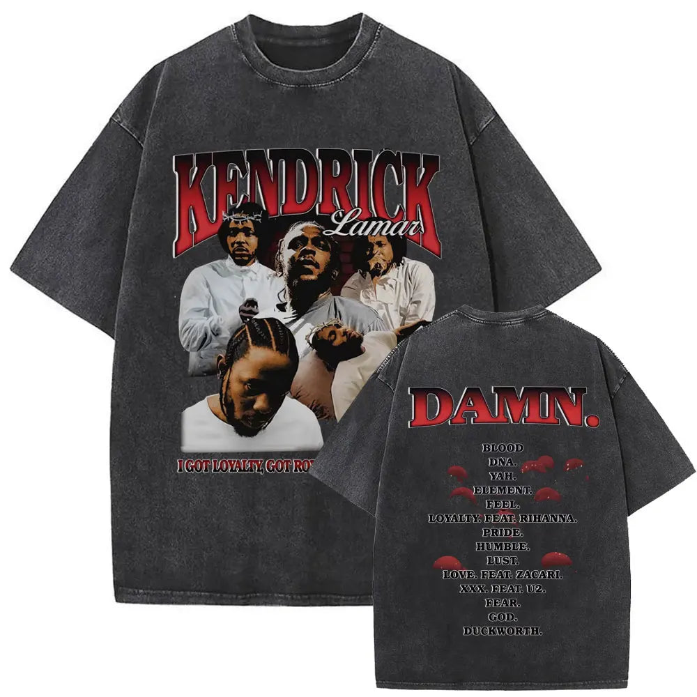 Camiseta Vintage Kendrick Lamar, Hip Hop Oversize, Unisex