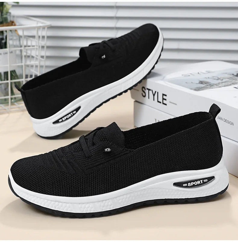 Zapatillas de Mujer Casual — Malla Transpirable, Suela Gruesa