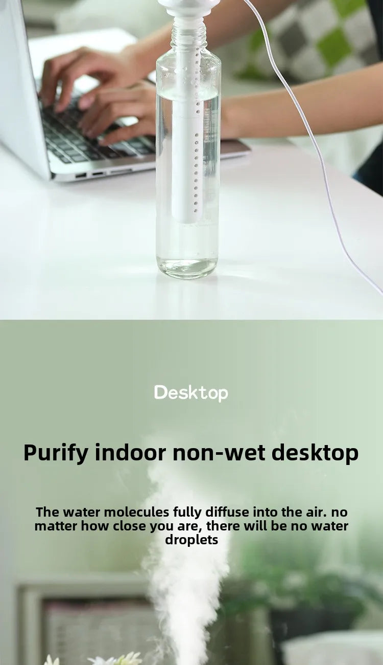 Humidificador ultrasónico X7 con difusor de aceites esenciales y carga USB