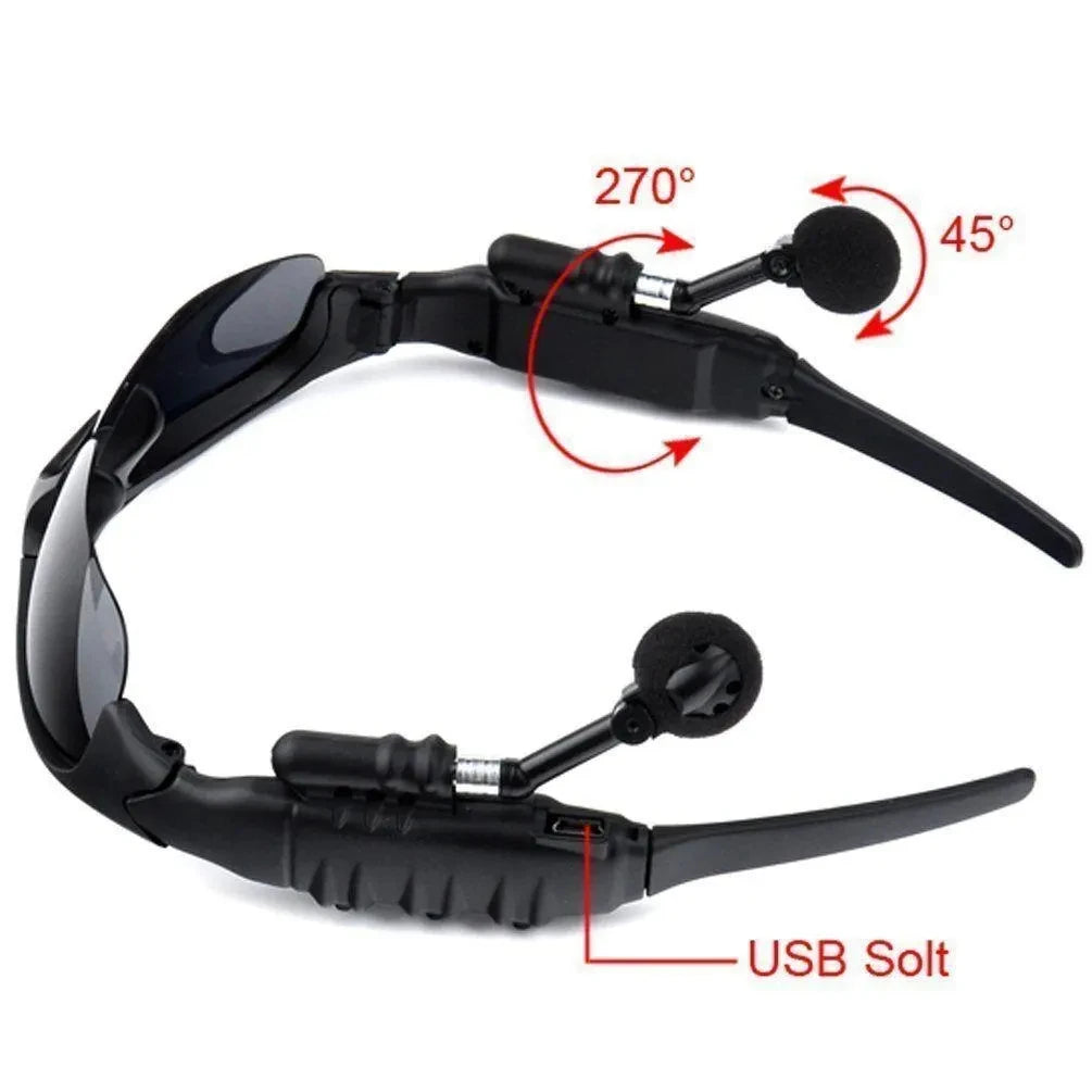 Auriculares estéreo inalámbricos con micrófono, gafas de sol para conducir, deportes de ciclismo, auriculares con reducción de ruido, gafas de sol