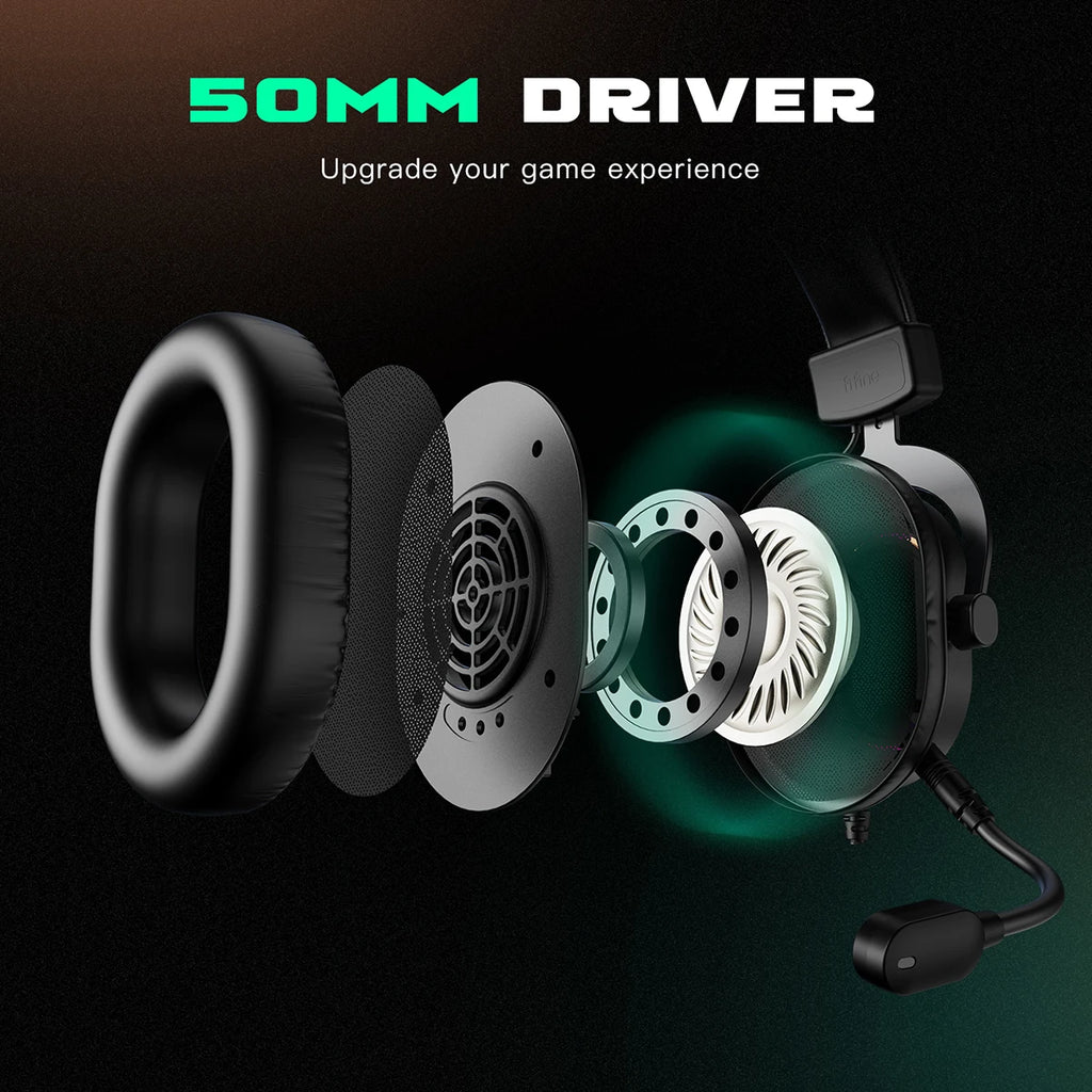 Auriculares Gaming FIFINE RGB con Micrófono y Sonido 7.1