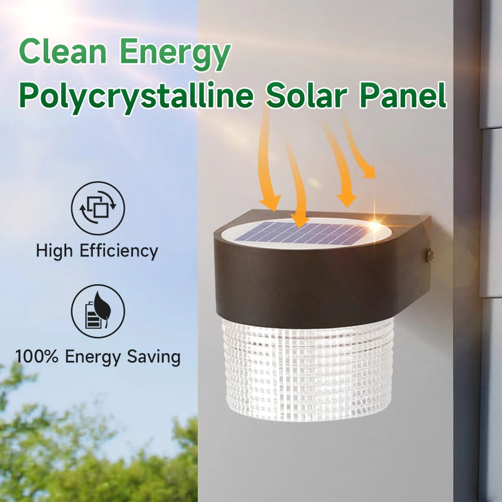 Lámpara Solar LED de Pared para Jardín - Impermeable con RGB