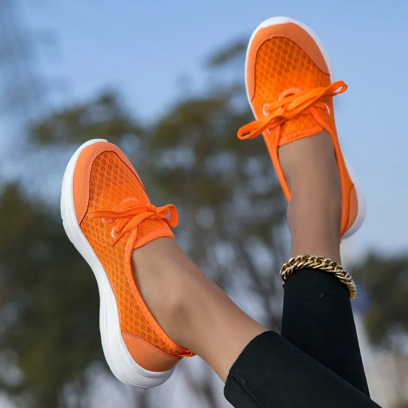 YRZL Zapatillas de deporte para mujer, zapatos informales sin cordones, malla transpirable, cómodos, suaves, mocasines clásicos para conducir, zapatos para mujer