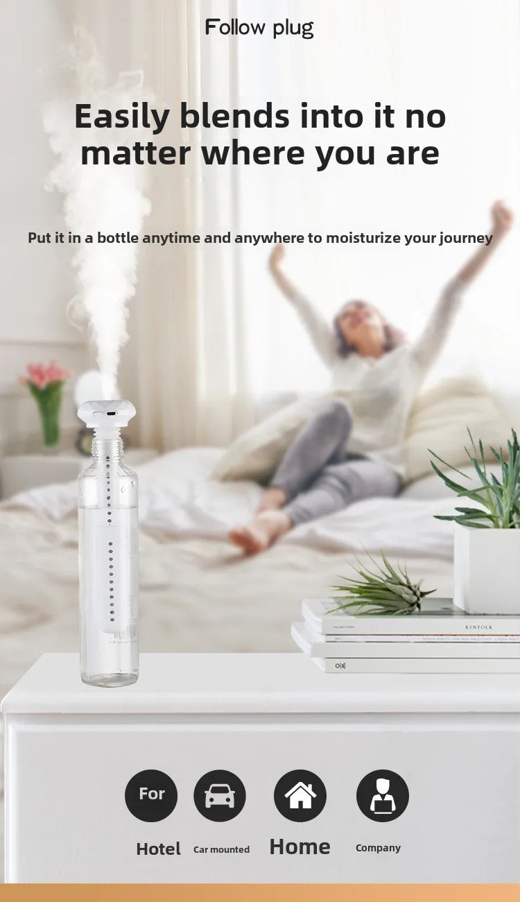 Humidificador ultrasónico X7 con difusor de aceites esenciales y carga USB