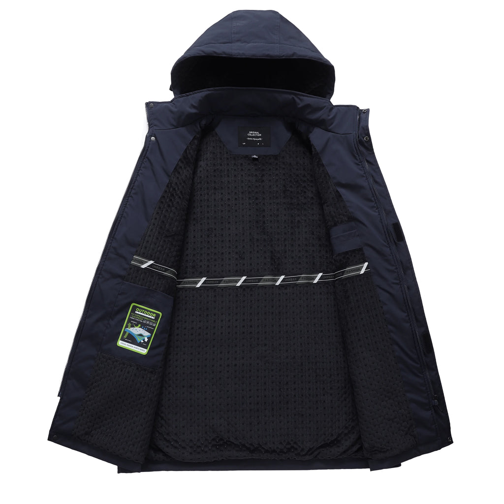 Parka militar con capucha para hombre, abrigo grueso y cálido a prueba de viento, Anorak, chaquetas de invierno