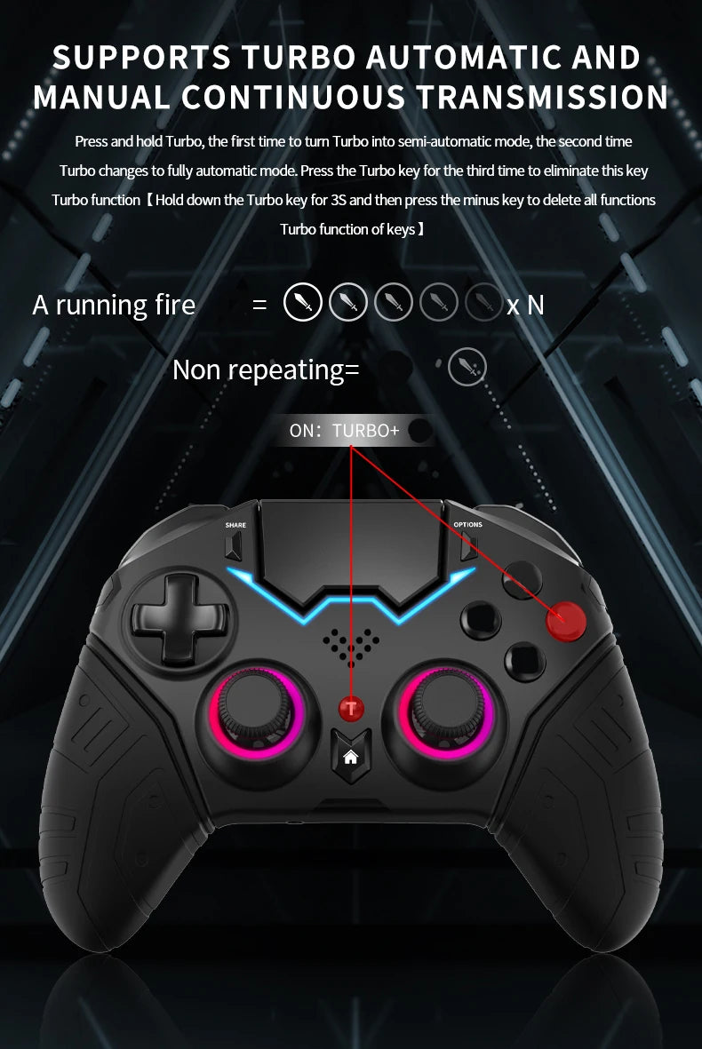 Controlador inalámbrico para PS4, PS3, PS, Playstation 4, 3, teléfono móvil, PC, Android, TV, Control, Bluetooth, Gamepad, Joystick para juegos