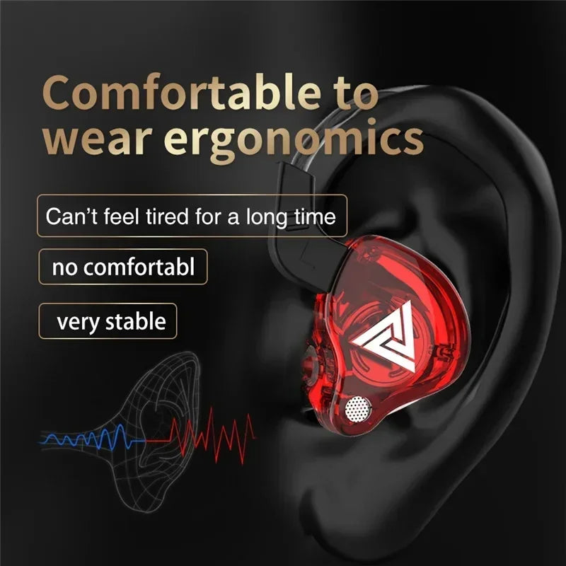 Auriculares intrauditivos originales QKZ AK6, auriculares con 6 unidades de controlador dinámico y micrófono, auriculares estéreo deportivos HIFI con subwoofer, auriculares de monitorización