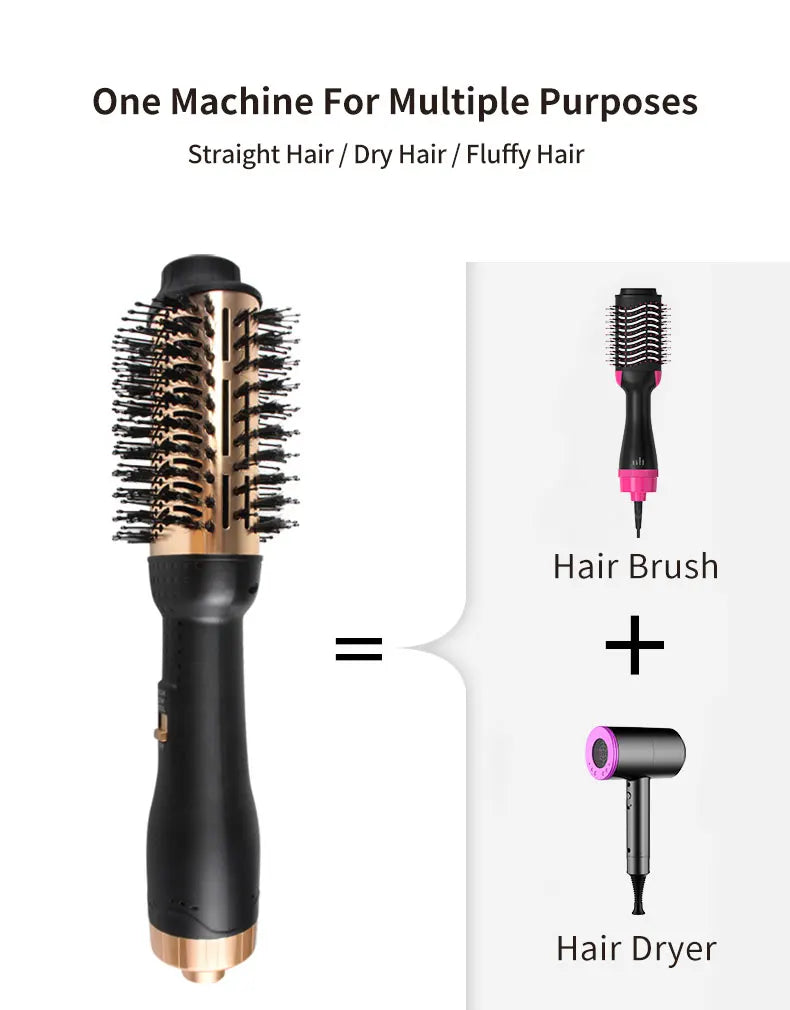 Cepillo de Aire Caliente para Rizar y Alisar el Cabello, Cepillos Eléctricos para el Cabello, Peine Caliente, Rizador Profesional, Cepillo Térmico Anti-Quemaduras