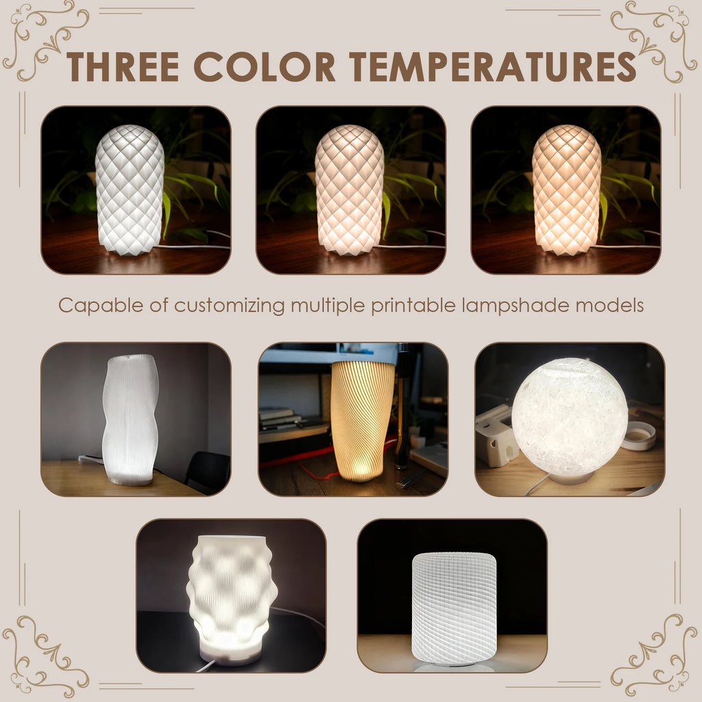 Kit de Lámparas LED de 3/5/10 Piezas, 3 Colores, Alimentación USB de 5V, Luz Cálida de 3000k-6400k, Brillo Ajustable, Lámpara para Espacio de Impresión 3D para Cabina