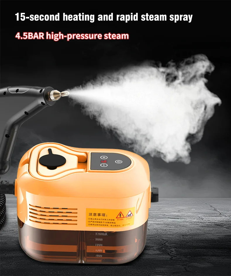 Limpiador a vapor de alta presión portátil, máquina de limpieza doméstica de alta temperatura para cocina, coche, sofá, ventana, azulejos y espejos