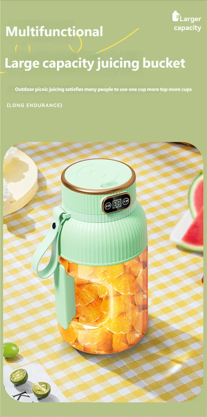 Licuadora Portátil para Smoothies y Jugos con Opción 2 Vasos