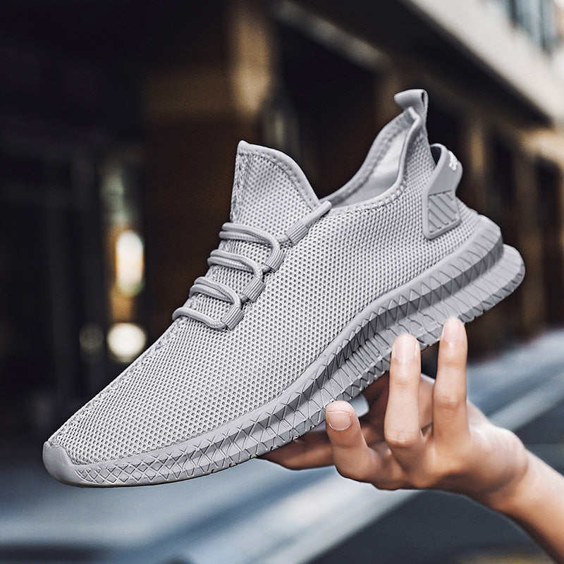 Zapatillas de correr transpirables y ligeras para hombre, Tenis antideslizantes para exteriores, zapatos deportivos suaves con cordones para caminar, 2023