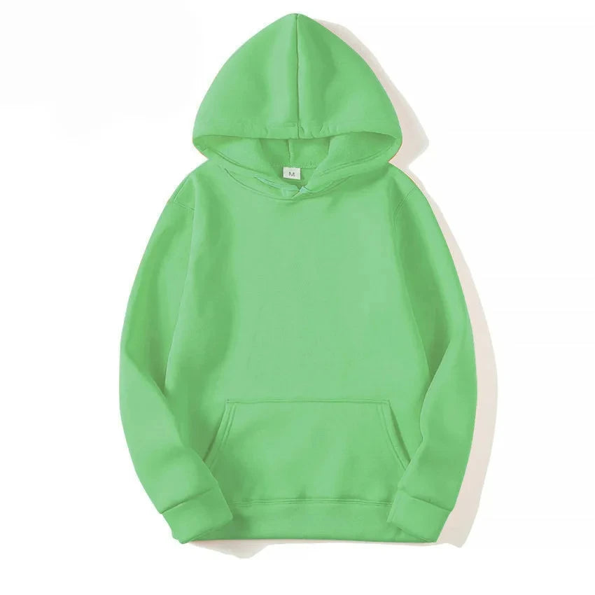 Sudadera con Capucha Casual para Hombre y Mujer, Color Sólido