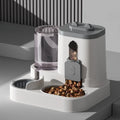Cuenco para gatos, comedero automático con diseño a prueba de derrames con fuente de agua, dispensador de comida para mascotas para gatos pequeños, medianos y grandes
