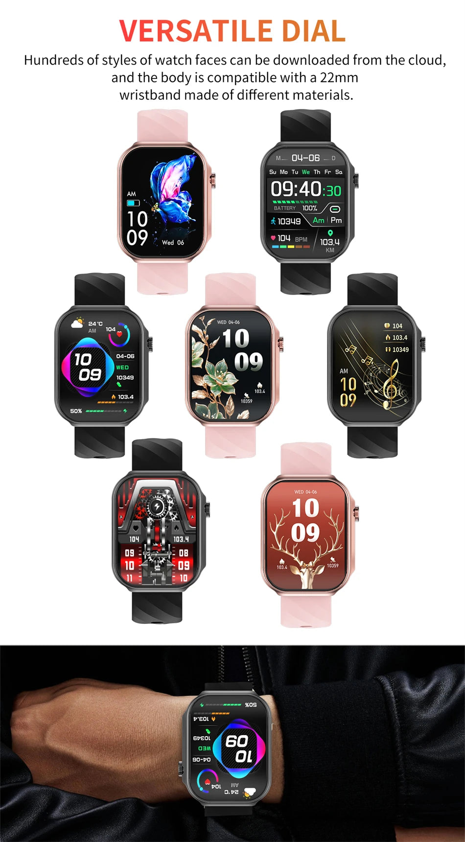 Reloj Inteligente LIGE Pantalla Curva 3D 2.2 Pulgadas