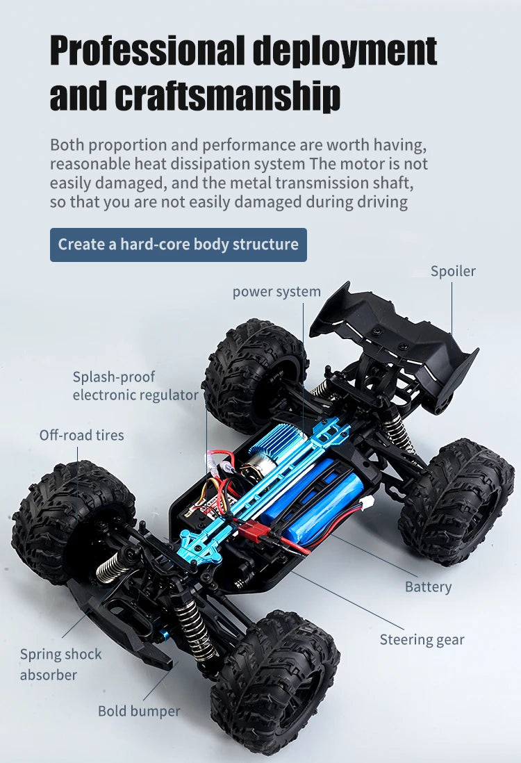 Teeggi 16101 /16102 PRO 1:16 70 KM/H carreras de deriva de alta velocidad SG116 MAX 4WD RC coche todoterreno monstruo camión juguetes para regalo de chico