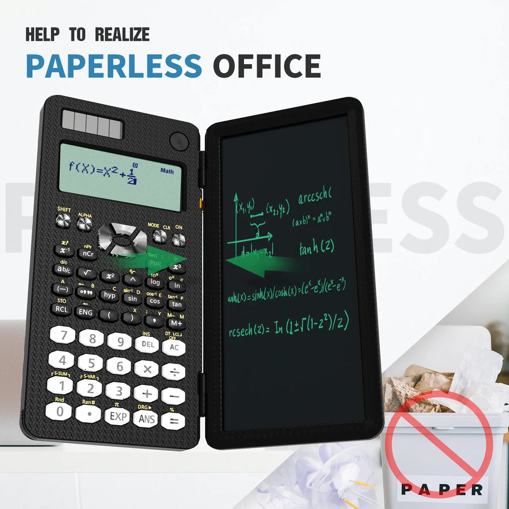 Mini calculadora científica con tableta de escritura, calculadoras, Bloc de notas, notas, electrónica de oficina, suministros escolares 991es Ms EX 82ms, nuevo