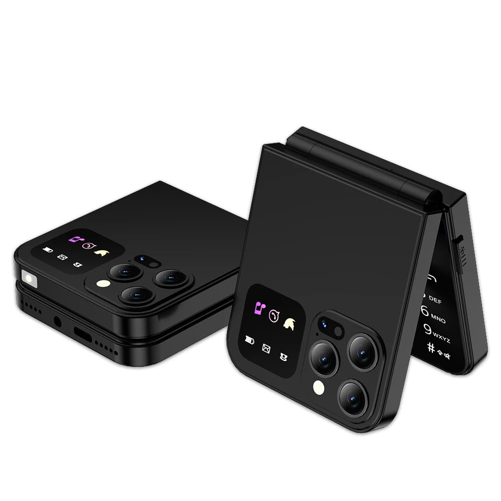 SERVO A50 PRO Teléfono móvil con tapa, pantalla de 2,4 ", marcación rápida, grabación de llamadas, lista negra, 2 tarjetas SIM, teléfonos móviles plegables desbloqueados, nueva versión