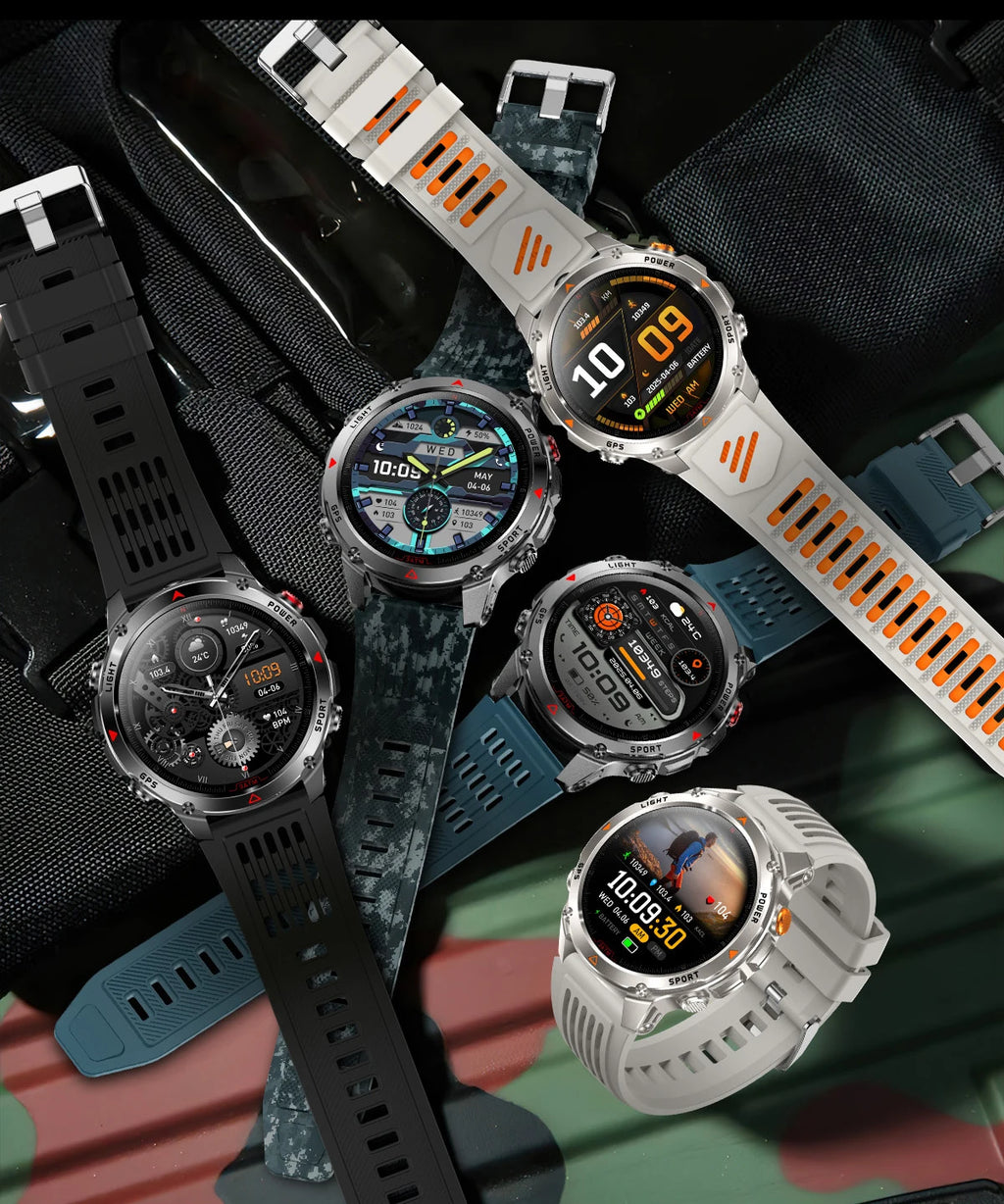 LIGE Reloj Inteligente Militar 1100mAh 5ATM