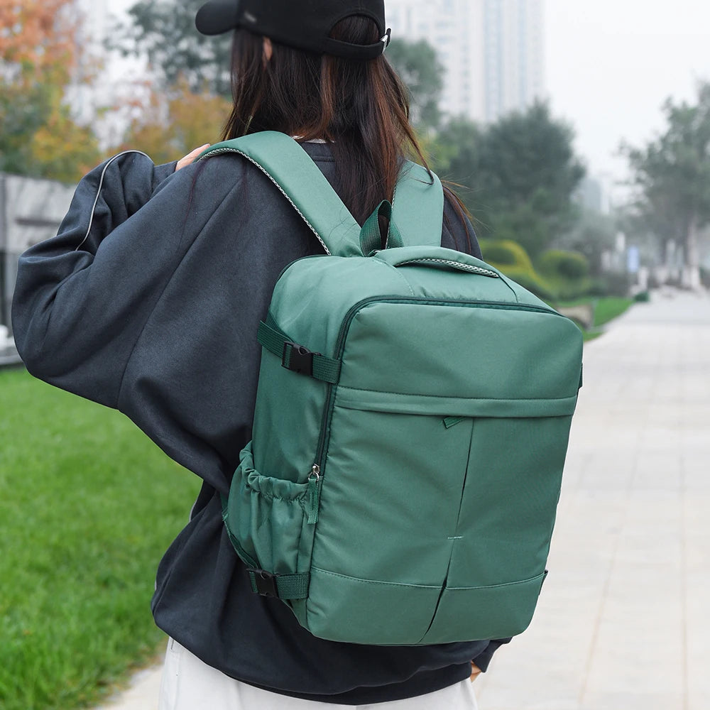 2 Piezas 180 °     Conjunto de Mochila y Bolso Tote de Apertura Total, Equipaje de Mano de Gran Capacidad Aprobado por Aerolíneas para Viajes y Uso Diario