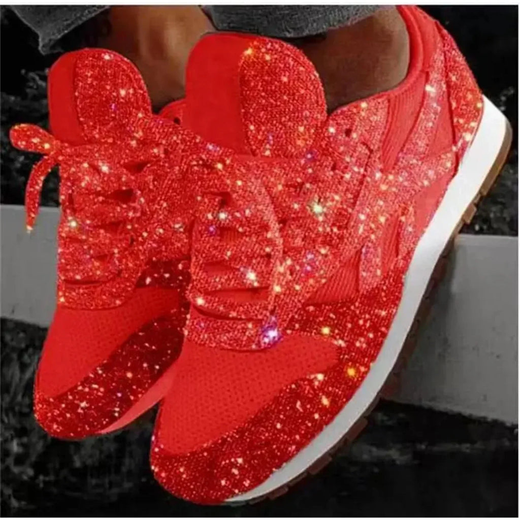 2025 nuevas zapatillas planas para mujer, zapatos vulcanizados ostentosos informales, zapatos de malla con cordones para mujer, zapatos de plataforma de talla grande a la moda para exteriores para mujer