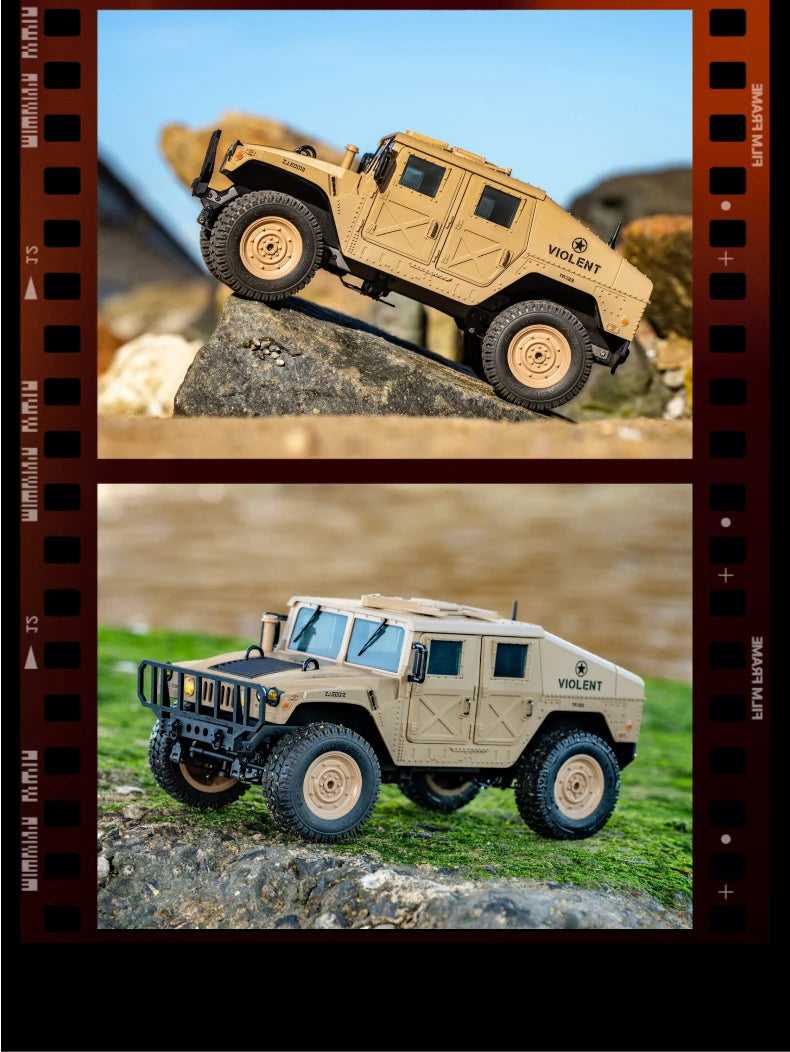 Coche RC Militar C8835, 2.4G 4WD 1:14, Vehículo de Escalada Todoterreno