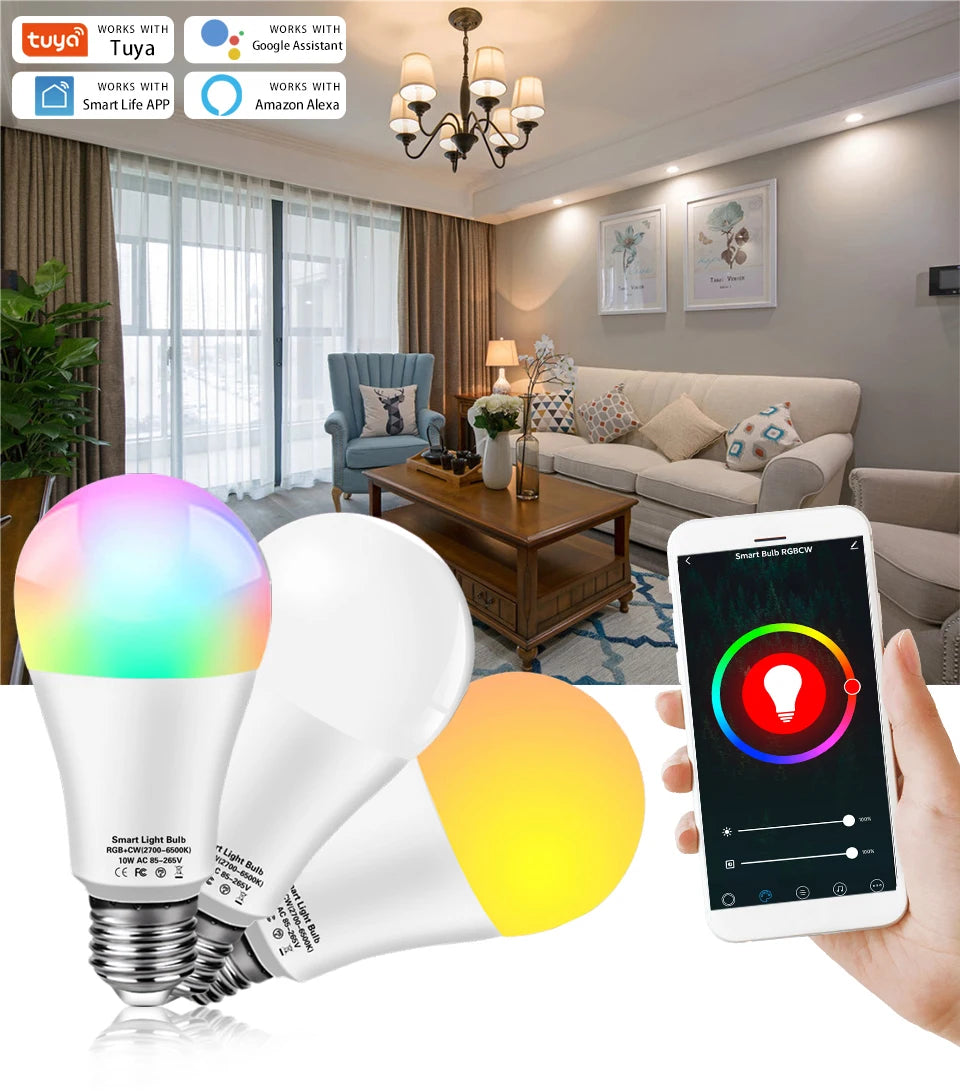 Bombilla LED Inteligente WiFi Tuya con Control de Voz