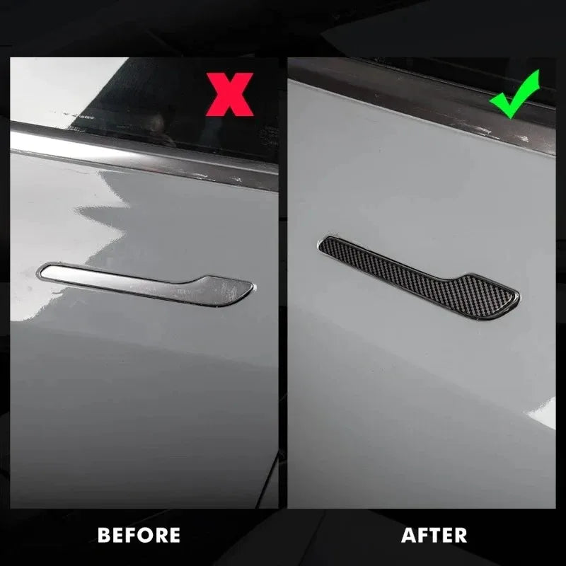 1 Juego de película protectora para manija de puerta Tesla modelo actualizado 3Y, película protectora transparente de TPU resistente a los arañazos