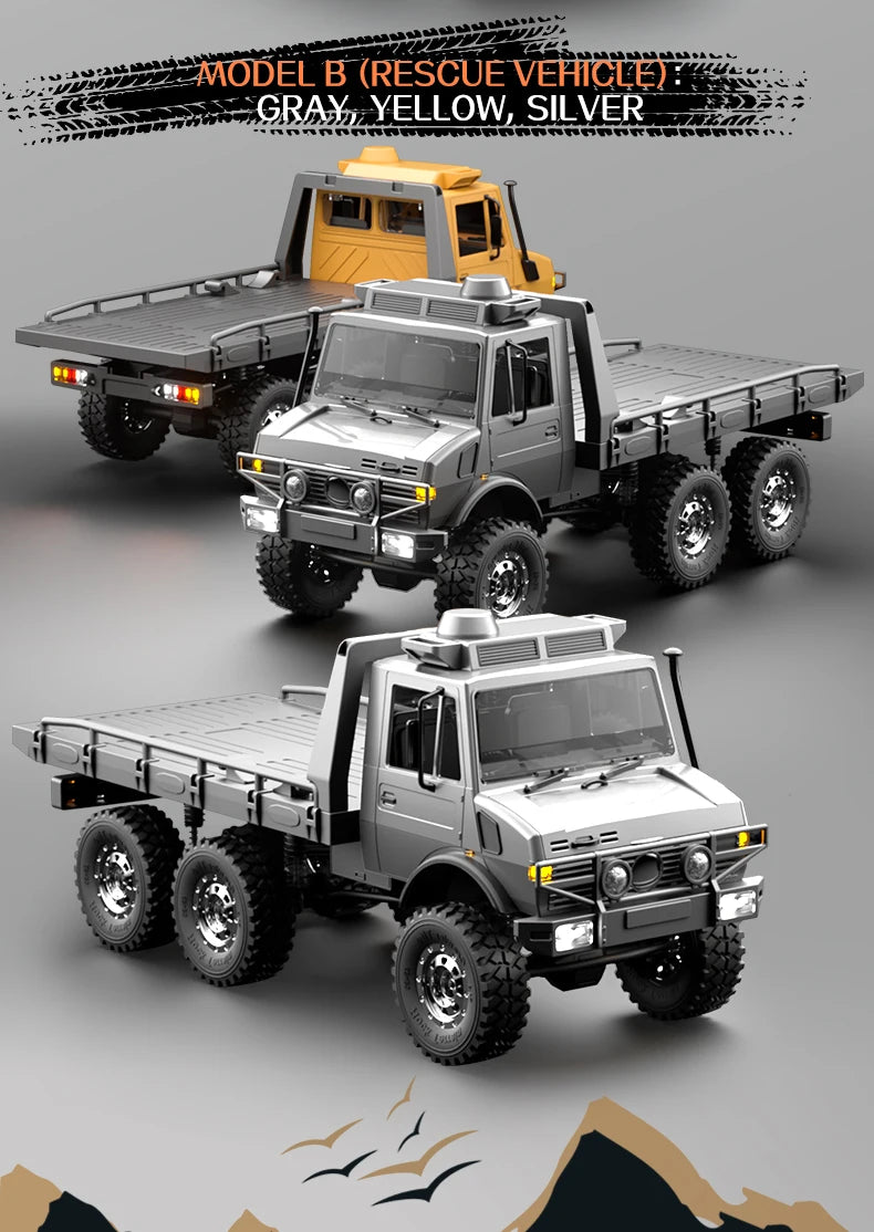 C8823 6WD RC coche 1/18 todoterreno vehículo de Control remoto 2,4G alta velocidad escalada transporte rescate oruga modelo juguetes para niños