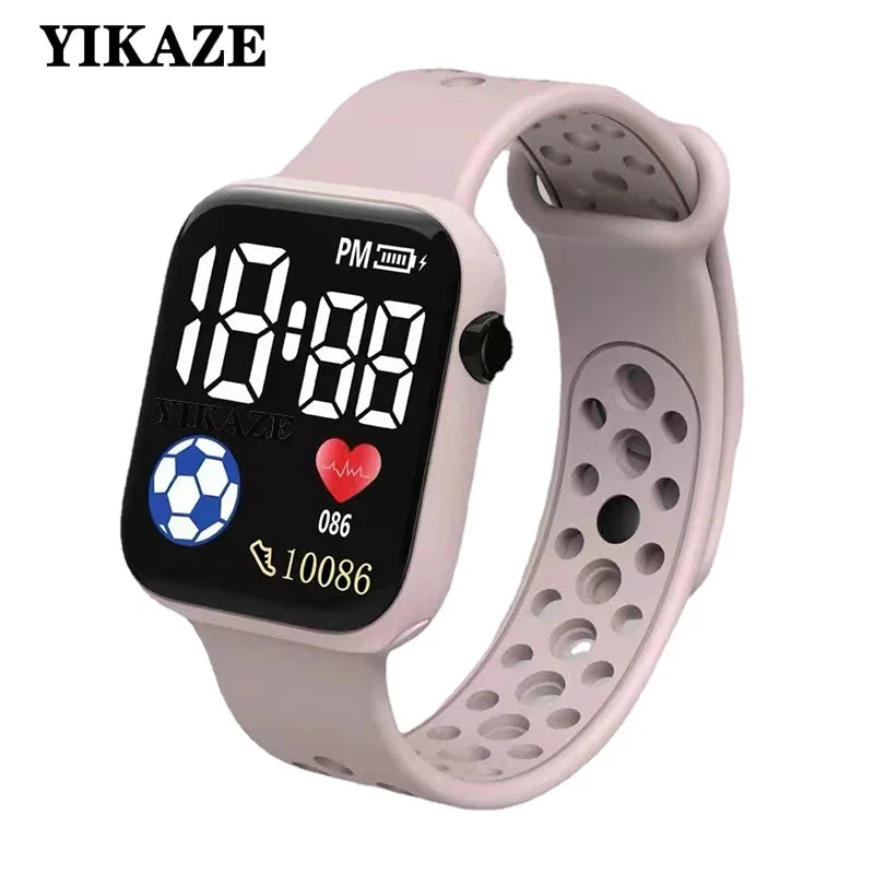 Relojes YIKAZE para niños, reloj Digital LED para niños, correa de silicona, reloj de pulsera electrónico de dibujos animados, reloj deportivo para niños y niñas, regalos