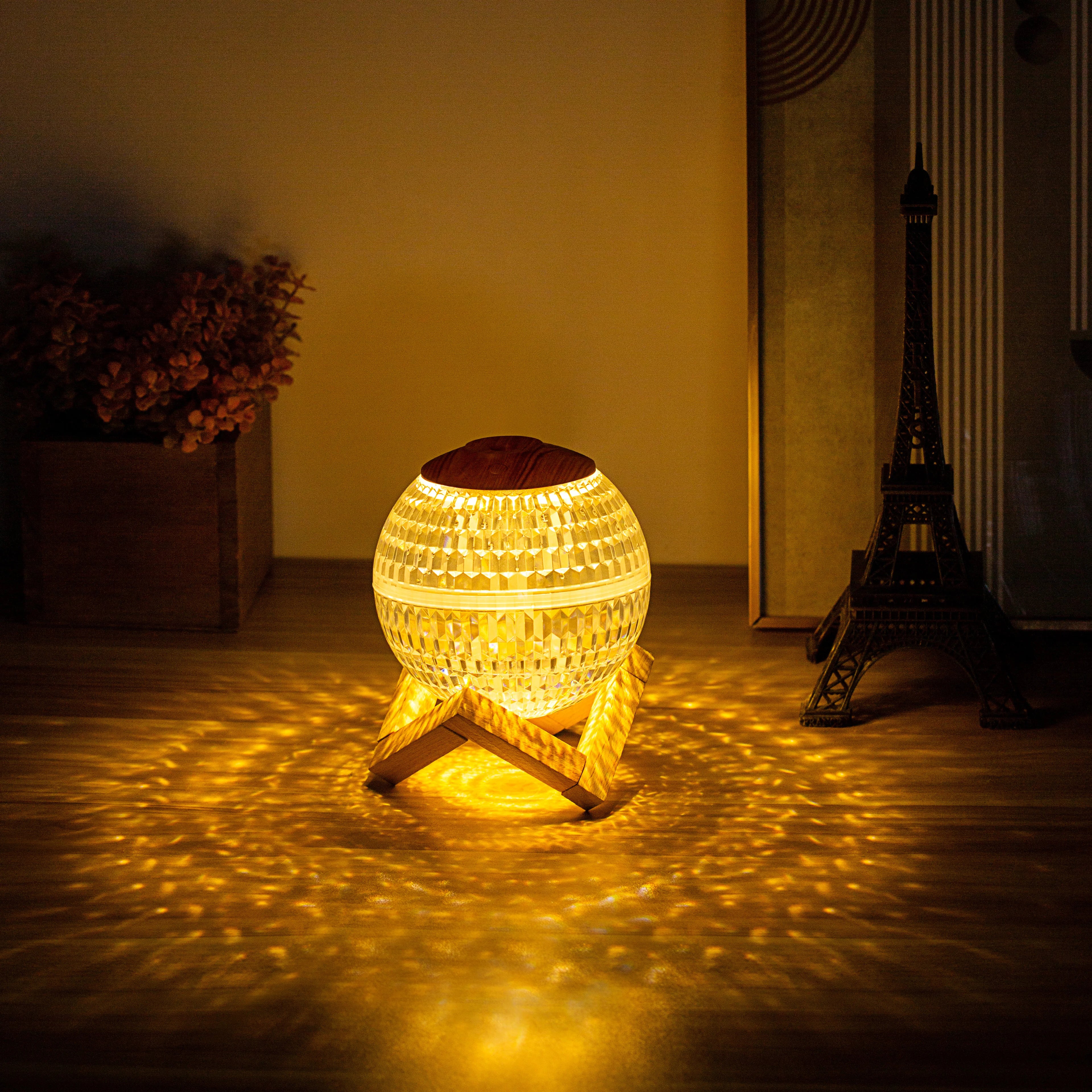 Humidificador Bola de Cristal con Luz Nocturna