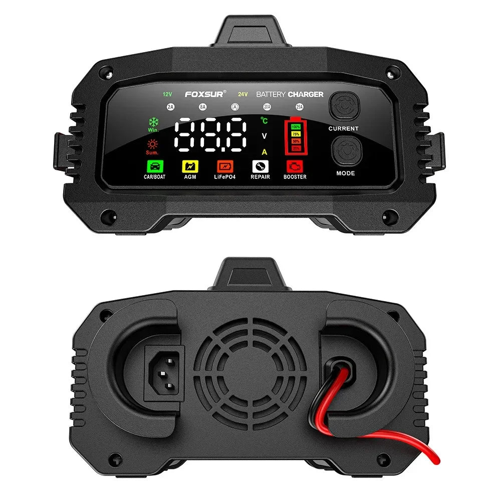 Cargador de Batería Inteligente 25A/15A | 12V-24V | GEL AGM LiFePo4