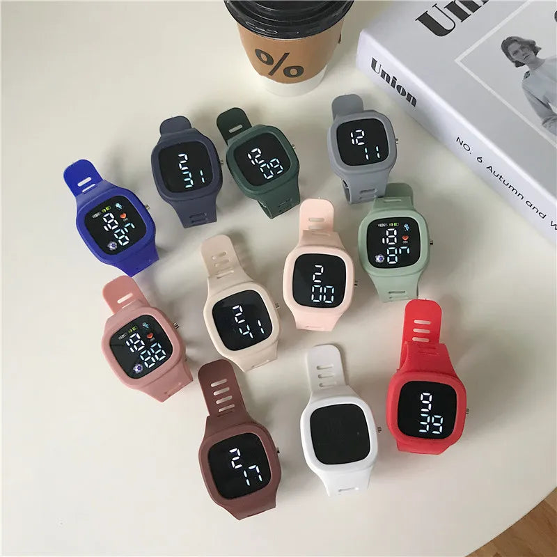 Reloj Deportivo Digital LED Cuadrado Unisex