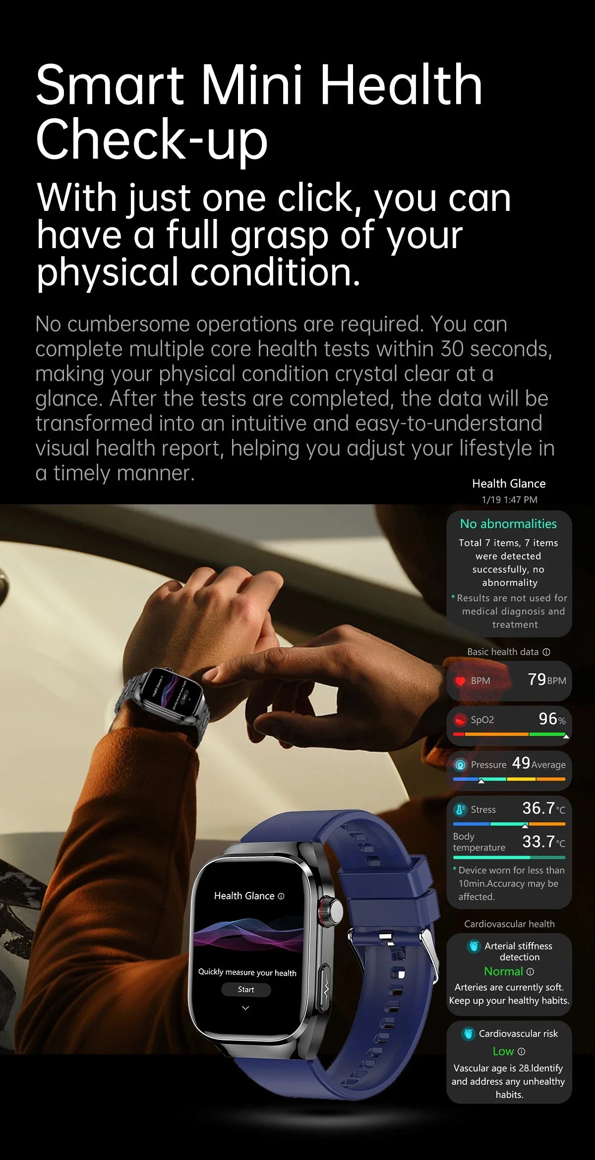 Reloj Inteligente Enfermería ECG+PPG Presión