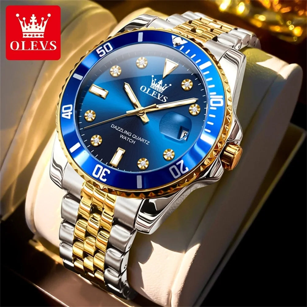 Reloj de Cuarzo de Lujo OLEVS para Hombre con Fecha Luminosa