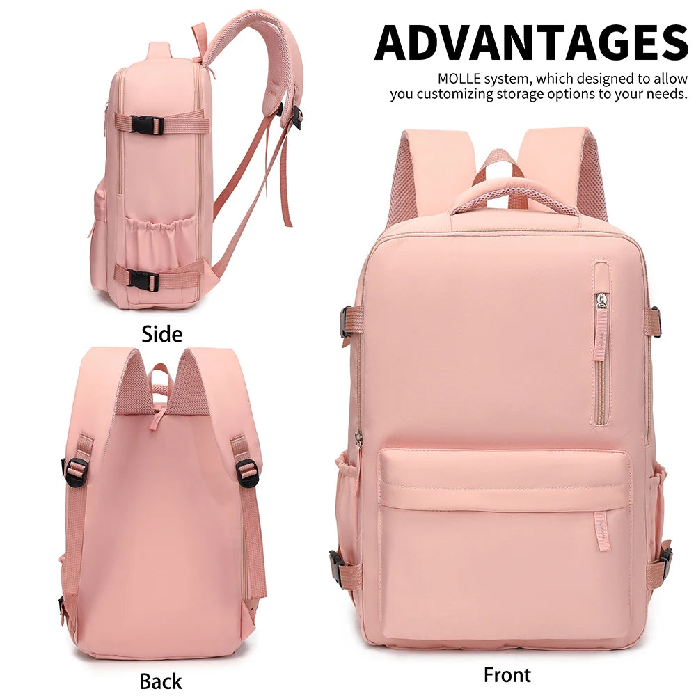 Mochila de viaje para hombres y mujeres, mochila de gran capacidad para viajes de negocios cortos, mochila de equipaje liviana