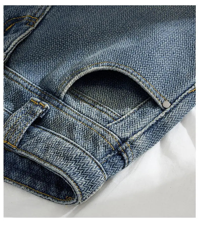 Pantalones Vaqueros de Lana de Pierna Ancha para Mujer
