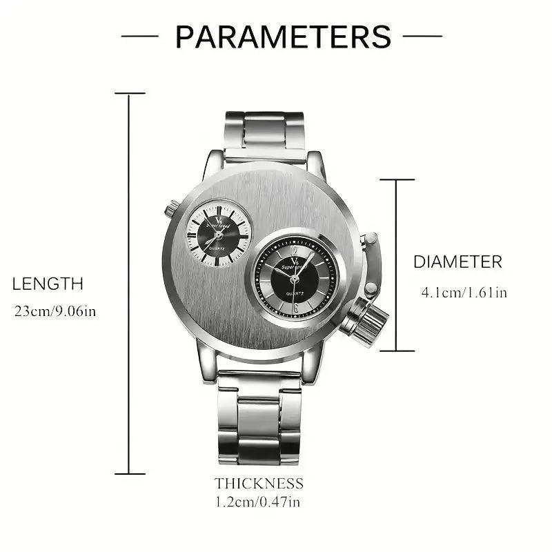 Reloj de Cuarzo de Lujo Estilo Punk para Hombre