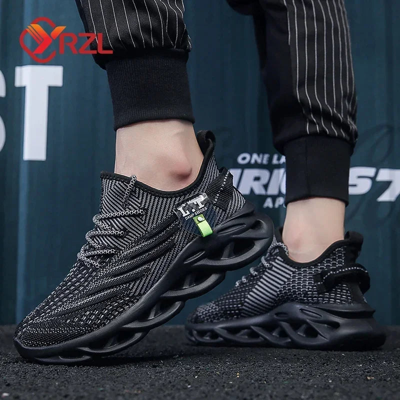 YRZL Zapatillas de deporte para hombre, zapatos para correr Unisex, para exteriores, talla grande, ligeros, transpirables, de malla, zapatos deportivos cómodos para hombre