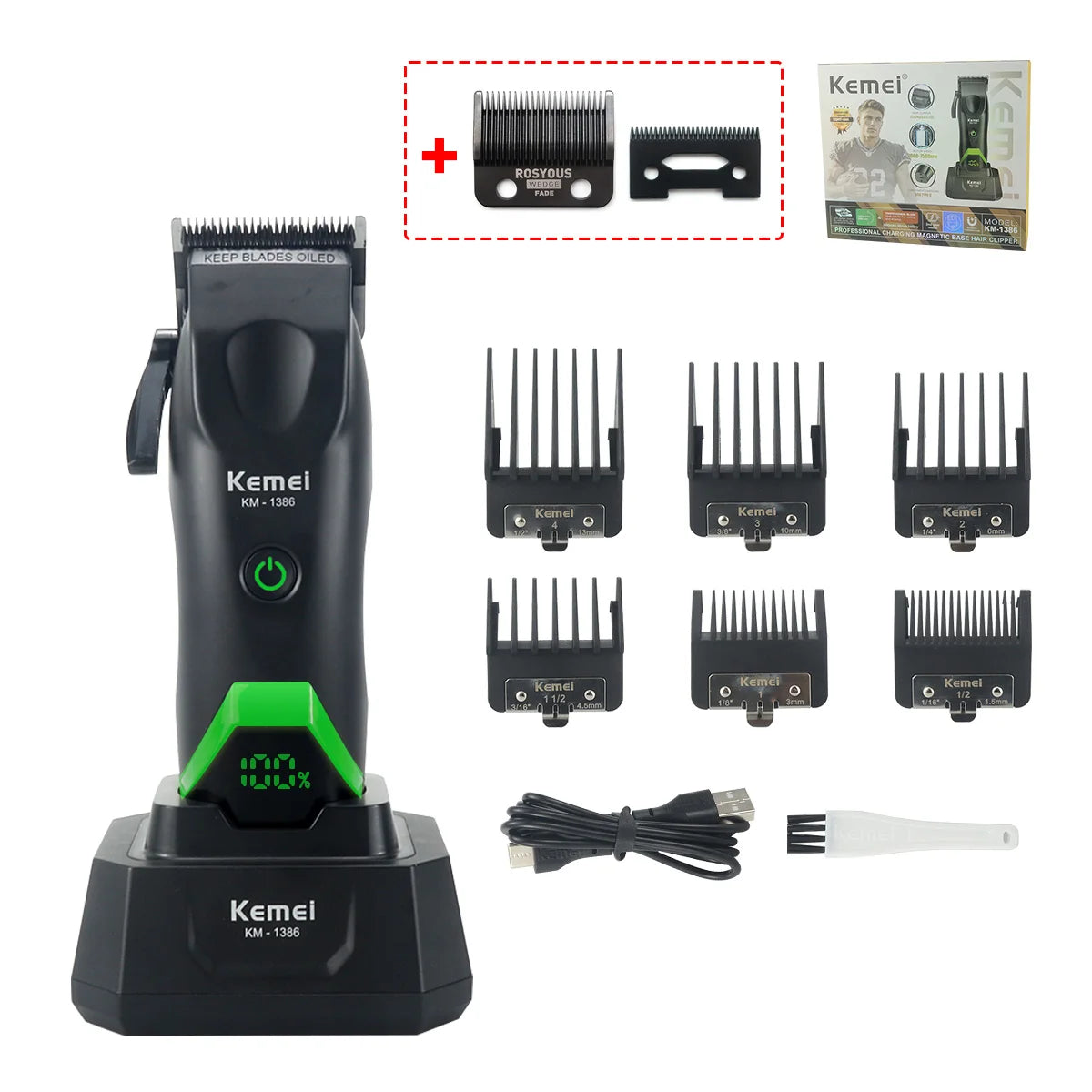 Cortadora de Pelo Profesional para Hombre, Cuchilla DLC, Motor DCM 7500 RPM