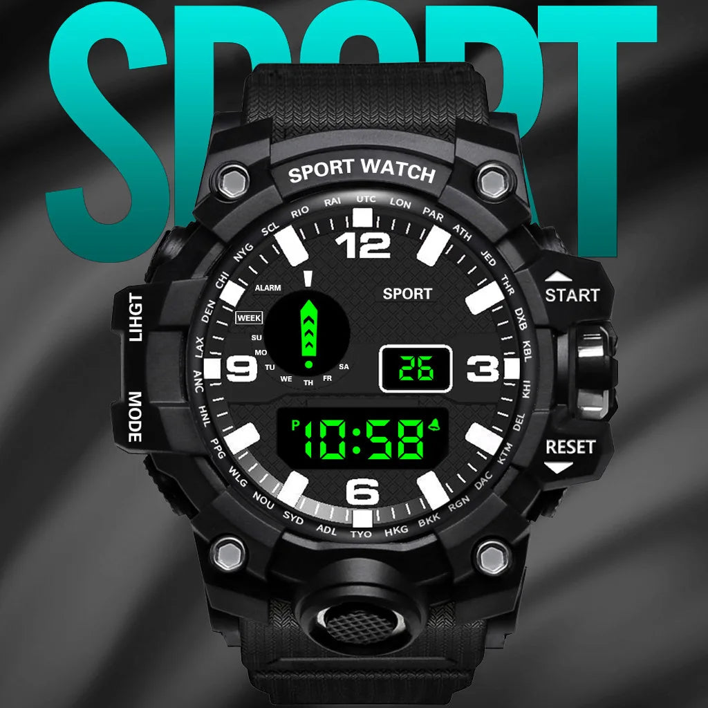 Reloj Deportivo Digital LED YIKAZE Militar Multifuncion